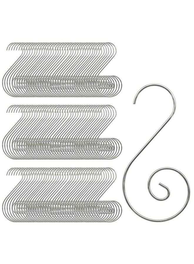 Cualfec Christmas Ornaments Hooks Christmas Tree Hanger Great for Christmas Tree Decoration - 120 / Silver - Image 1