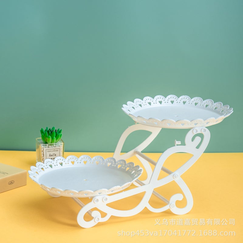 Birthday Arrangement Dessert Table Display Rack Table Shelf Snack Cake Tray Fruit Plate Home Living Room Coffee Table - Image 2