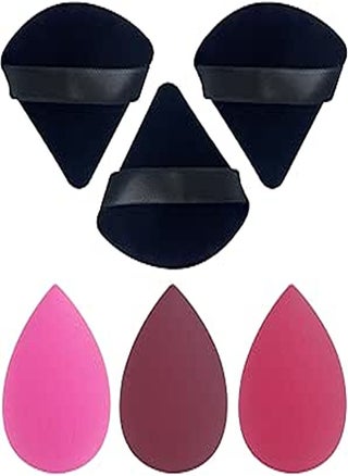 2-pack beauty blender sponge and powder puff triangle for face and body, make up sponge set for setting powder, foundation, cream, liquid, triangular powder puff for under eye, loose powder and corner - pzsku/Z7A4DD5D2FA89CCE941EBZ/45/_/1721640878/7a23c6e4-7645-441f-ab23-3a9781399310