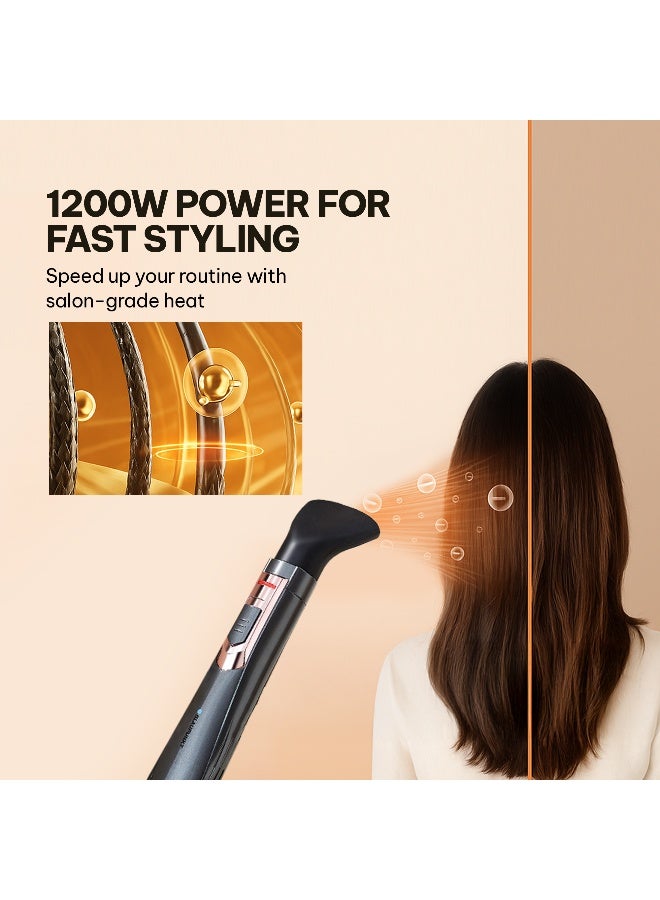 Blaupunkt 1200W Hot Air Brush With 4 Styling Attachments, Ionic Hair Styler For Drying Straightening Curling And Volumizing, 2 Heat Settings Cool Air Mode, Lightweight Design For Frizz-Free Styling SAL514 - Image 3