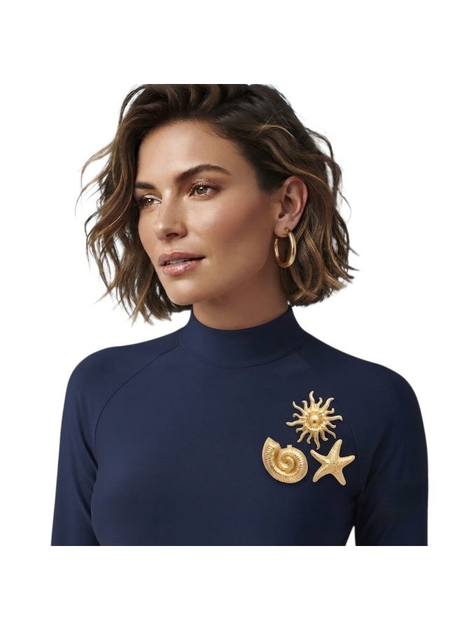 Elegant and Luxurious Women's Brooch – A Distinctive Decorative Pin for Clothing, Abayas, and Dresses – A Sophisticated Accessory for Special Occasions, Parties, and Gifts - Image 1