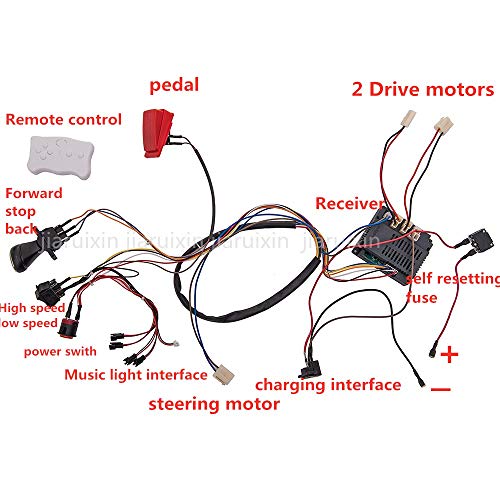 weelye Ride On Car 12V DIY Modified Wires Complete Set of Remote Control Circuit Borad Wires Switch Gearbox with MotorsParental Remote Control Car Accessories - Image 5
