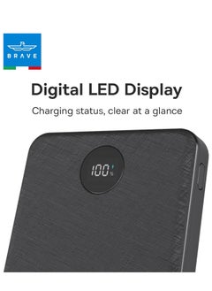 Brave 10,000mAh Slim USB-C Power Bank, PD 22.5W Portable Charger with PD3.0 & QC3.0 Fast Charging, LED Display Battery Pack for iPhone 16/15/14/13/12/11 Pro, Samsung S24/S23/S22, Android Devices, Tablets, and More Compact & High-Speed Charging Solution for On-the-Go  - Image 2