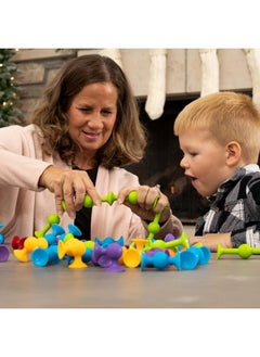 Fat Brain Toys Fat Brain Toys Squigz Starter Set, 24 Piece Suction Toys, Suction Bath Toys, Sensory Toys for Kids 3 and Up  - Image 5