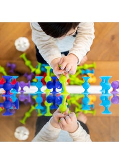 Fat Brain Toys Fat Brain Toys Squigz Starter Set, 24 Piece Suction Toys, Suction Bath Toys, Sensory Toys for Kids 3 and Up  - Image 3