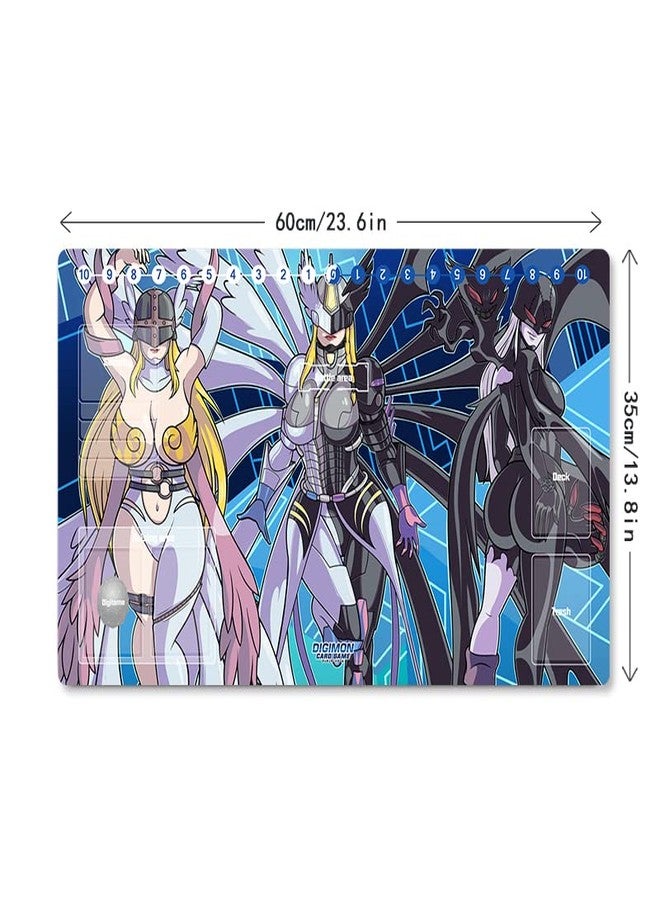 Mlikemat New Playmat Digimon DTCG Mat Angewomon Mastemon Ladydevimon TCG CCG OCG Trading Card Game Mat with Zones + Free Bag (ZD002-236-SM) - Image 5