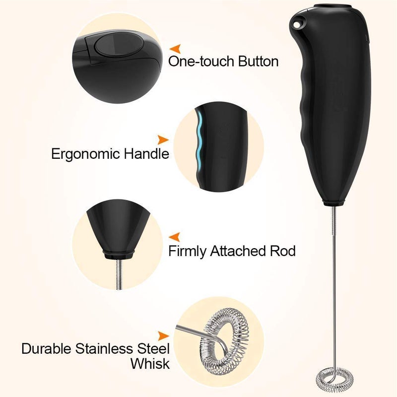 RAIYARAJ Soft Touch Stainless Steel Mini Handheld Electric Mixer Grinder Organizer Cream Milk Tea Juice and Coffee Hand Mixer Grinder Beater (Assorted Color)  - Image 3