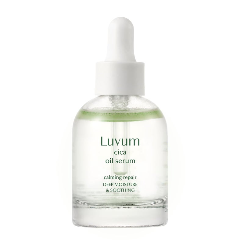 Luvum Calming Repair Cica Oil Serum 1.01 fl. oz - Centella Oil Serum - Advanced Centella - Hydrating & Calming - Ideal for Acne-Prone & Sensitive Skin - Korean Skin Care