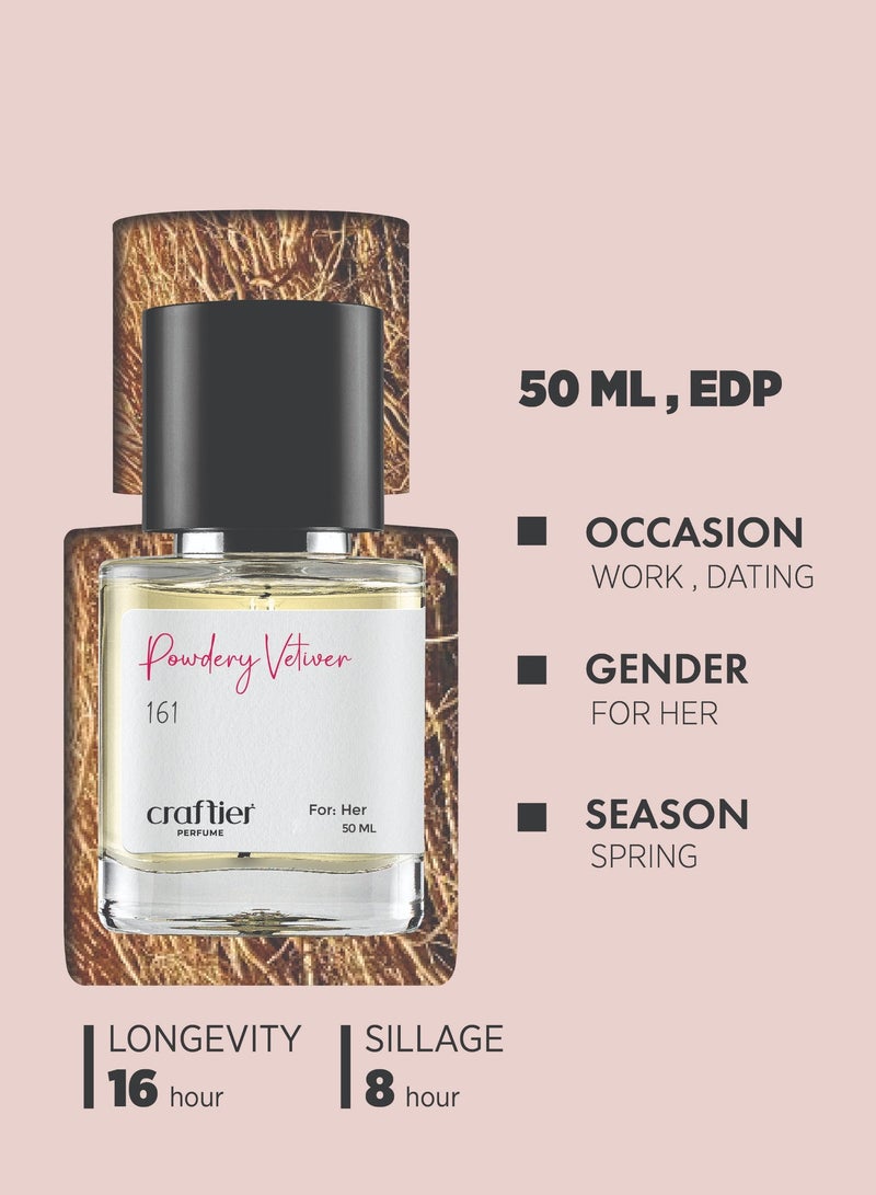 Craftier Perfume POWDERY VETIVER - Inspired of-NARCISO ROUGE, Eau De Parfum for Women - 50ml, Long Lasting Powdery Fragrance Upto 16 Hrs, Travel Size Women's Perfume - Image 4