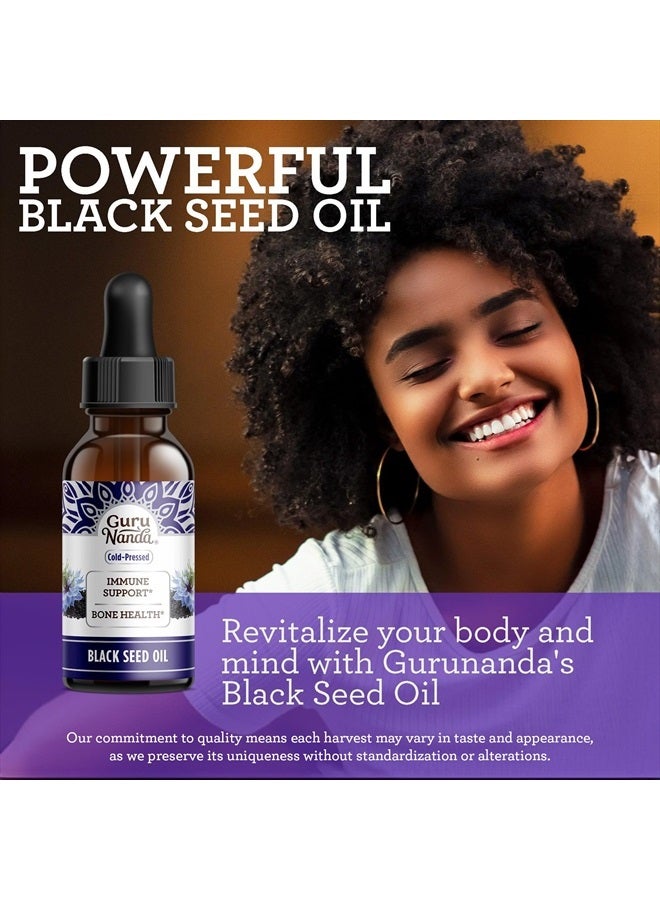GuruNanda Black Seed Oil, Cold-Pressed Nigella Sativa - Rich in Vitamin D3 5000 Units, K2 & E, High Thymoquinone | Potent Antioxidant for Immune Support, Non-GMO, 2 Fl.oz - Image 5