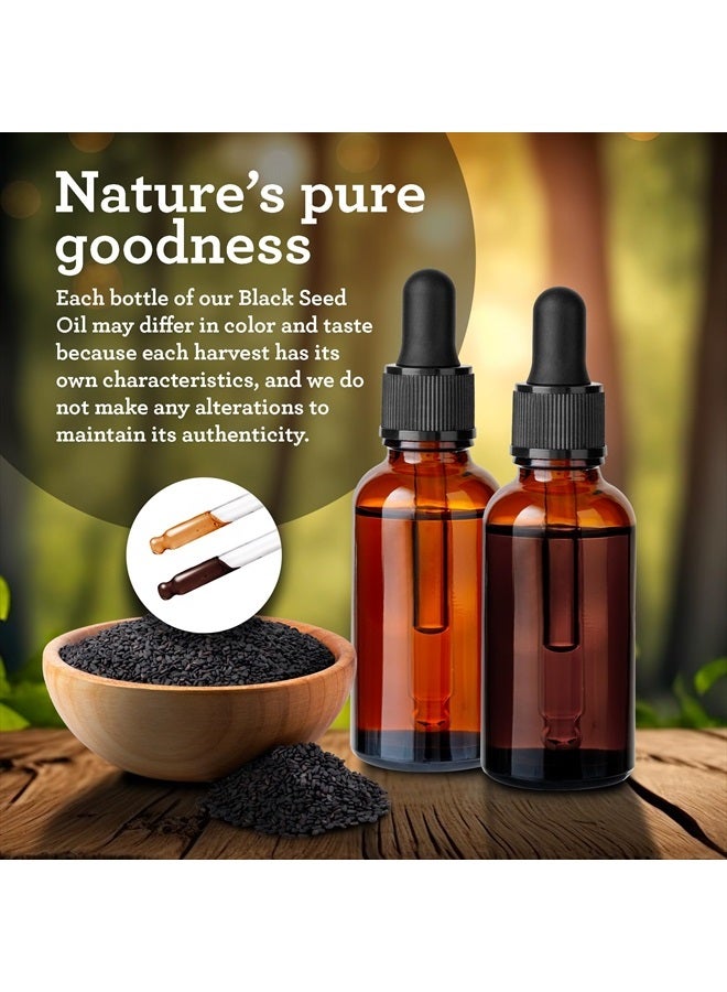 GuruNanda Black Seed Oil, Cold-Pressed Nigella Sativa - Rich in Vitamin D3 5000 Units, K2 & E, High Thymoquinone | Potent Antioxidant for Immune Support, Non-GMO, 2 Fl.oz - Image 2