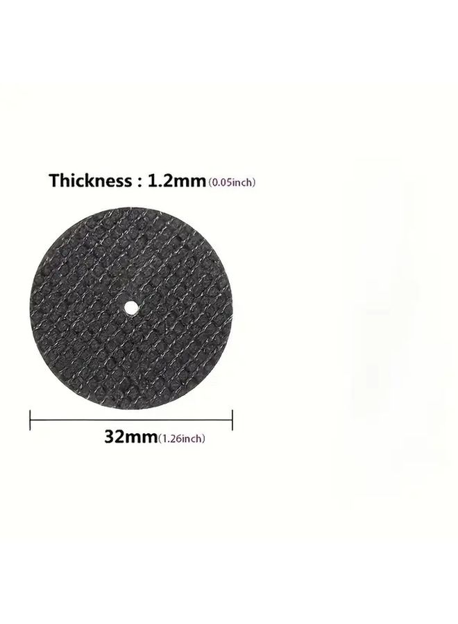 32mm Resin Bonded Metal Cutting Disc 50pcs Heavy Duty Fiber Backing Grinding Wheel for Stainless Steel Colored Metals Central Hole Compatible with Grinder Polisher Machines Professional Grade for Steel Fabrication - Image 2