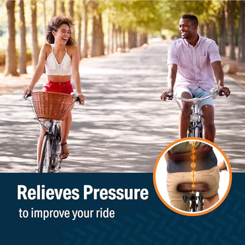 Bikeroo Wide Cruiser Saddle - Comfort Seat Fits Indoor & Outdoor Bicycles - Steel Spring & Elastomer Suspension - Memory Foam - Vintage Brown - Image 2