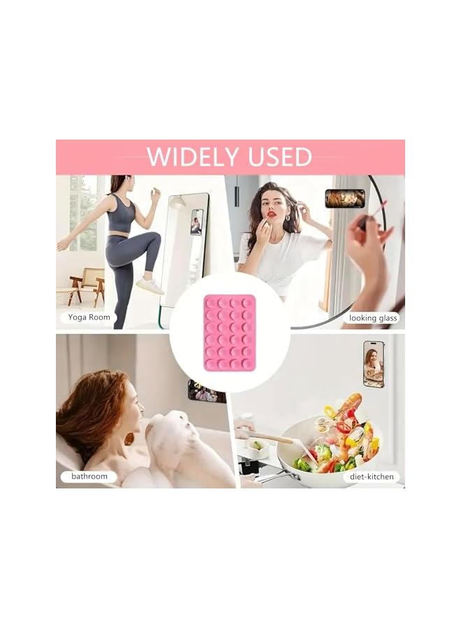 S-TOP 8pcs Double Sided Suction Phone Case Mount, Silicone Suction Phone Case Grip, Hands-Free Washable & Reusable Mobile Accessory Holders for Videos, Selfies, (8 Colors) - Image 2