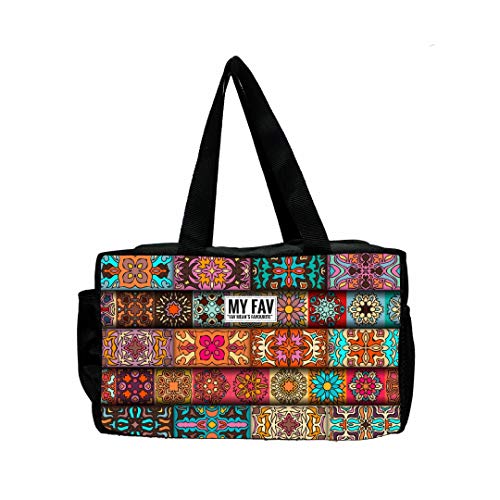 Myfav MY FAV Printed Lunch Tiffin Bag for Men & Women | Durable & Lightweight Lunch Tote for Office, Travel, Picnic & Camping | Water-Resistant, Spacious & Easy-to-Carry Tiffin Bag - Image 1