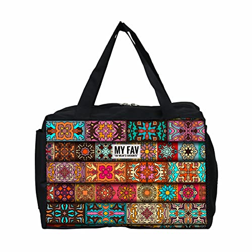 Myfav MY FAV Printed Lunch Tiffin Bag for Men & Women | Durable & Lightweight Lunch Tote for Office, Travel, Picnic & Camping | Water-Resistant, Spacious & Easy-to-Carry Tiffin Bag - Image 2