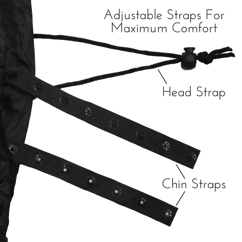 S&T INC. Bonnet Hood Hair Dryer Attachment for Drying, Styling, Curling, and Deep Conditioning, Adjustable, Storage Bag Included, Black - Image 5