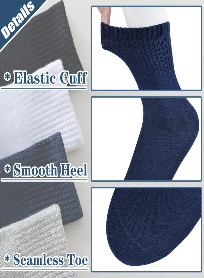 hakugoo Boys Crew Socks Kids Seamless Cotton Dress Socks Uniform Sock for Girls 4/8 Pairs, Navy,4 Pairs, 5-7 Years - Image 4