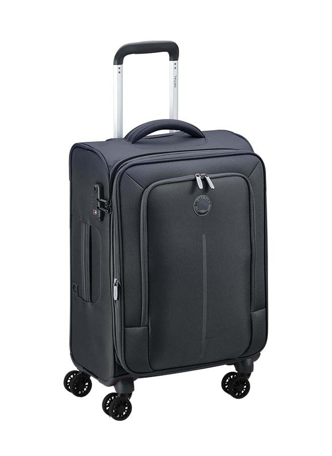 DELSEY Caracas 4 Double Wheels Expandable Soft Cabin Trolley Size 55 CM / 22 Inch black  - Image 1