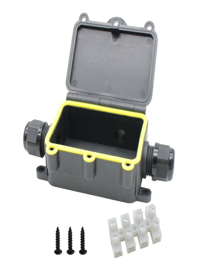 MAKERELE Waterproof Junction Box with Terminals and Screw IP68,3 Way Clamshell-Type Underground Electrical Junction Box Bury Waterproof Electrical Splice Box Maximum Inner Diameter 12mm - Image 1