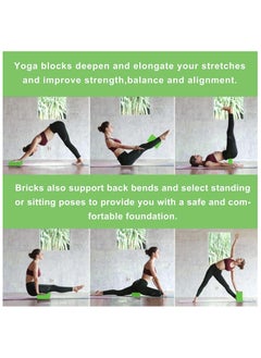 Generic Lightweight Yoga Block Brick EVA Foam for Pilates & Fitness Workout, Green  - Image 2