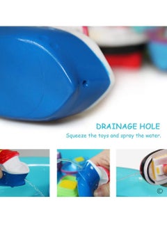 Bukela Bathtub Floating Bath Toys, Boat Toys for Toddlers 1-3 Bathtub Learning Water Toys and Bathroom Toys Bath Boats Squirters Floating Wind-up Toys Swimming Pool Games Water Play Set Gift (6PCS)  - Image 5