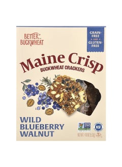 Better with Buckwheat Better with Buckwheat, Maine Crisp Buckwheat Crackers, Wild Blueberry Walnut, 4 oz (113 g)  - Image 1