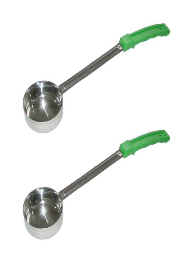 Cohpoh 2 or4 Ounce Solid Stainless Steel Portion Control Ladle Spoon for Pizza Sauce Serving Spoons Portion Ladle 2 pcs (4 Ounce) - Image 1