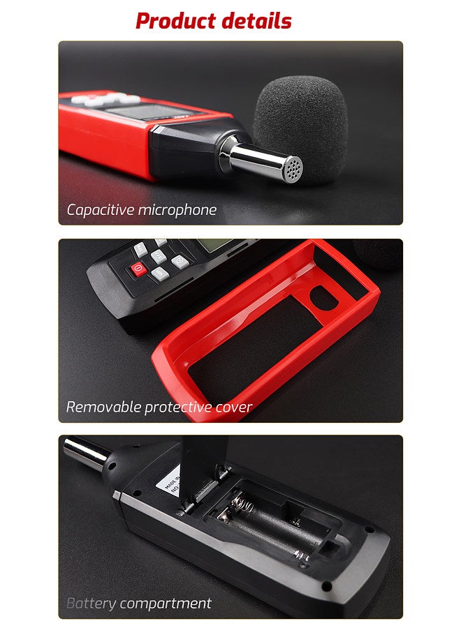 TA8151 Digital Sound Level Meter SLM Household Noise Tester Professional High-Precision Noise Tester Handheld Sound Detector Decibel Monitor 30-130dB Acoustic Measurement Instrument