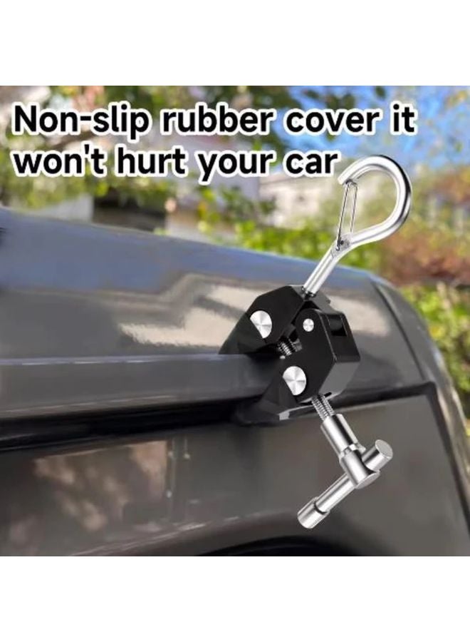 Heavy Duty Aluminum Alloy Crab Clamps With Anti Slip Cover Black Car Roof Canopy Tent Support Clips - Image 3