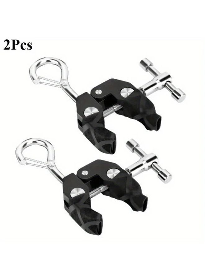 Heavy Duty Aluminum Alloy Crab Clamps With Anti Slip Cover Black Car Roof Canopy Tent Support Clips - Image 1