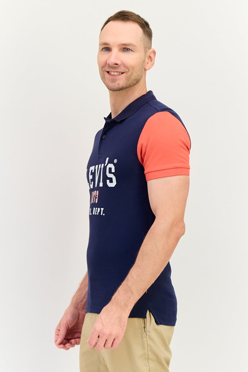 Levi's تي شيرت بولو قصير الأكمام للرجال بتصميم جرافيكي، متعدد الألوان - Image 4