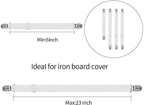 Goodtimes Ironing Board Cover Clips, Adjustable Ironing Board Pad Braces Fasteners Mini Suspenders - Keep Cover Flat and Secure Tention Clips - Image 5