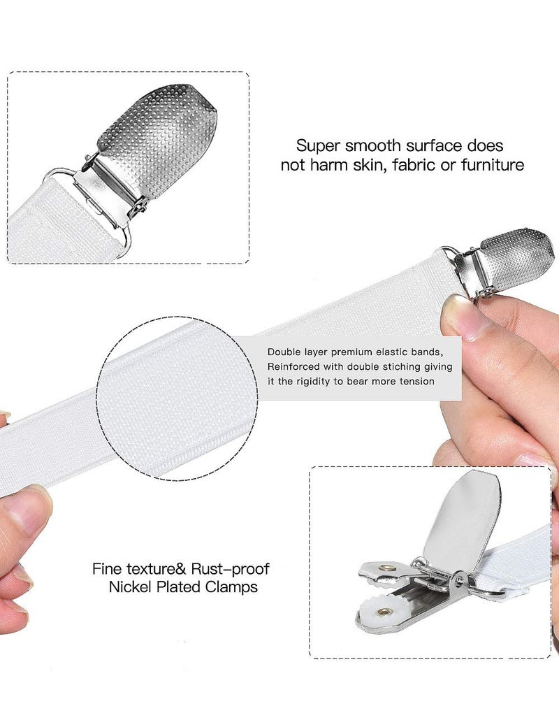 Goodtimes Ironing Board Cover Clips, Adjustable Ironing Board Pad Braces Fasteners Mini Suspenders - Keep Cover Flat and Secure Tention Clips - Image 2