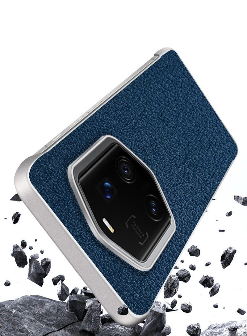 عام Frameless Case Compatible with Honor Magic 7 RSR Porsche Design, Ultra-thin Skin-friendly Plain Leather Case Anti-Drop Anti-Fingerprint Shockproof Protective Cover - Image 2