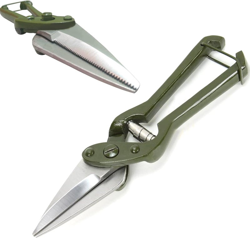 Goat Hoof Trimmers Sheep Hoof Trimming Shears Nail Clippers Stainless Steel Shrub Trimmer Floral Shears Gardening Scissors 9 inch Long (Green Color)