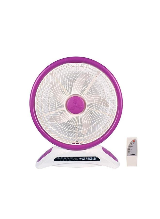 Stargold 14 inch remote control rechargeable table fan with led light  - Image 1