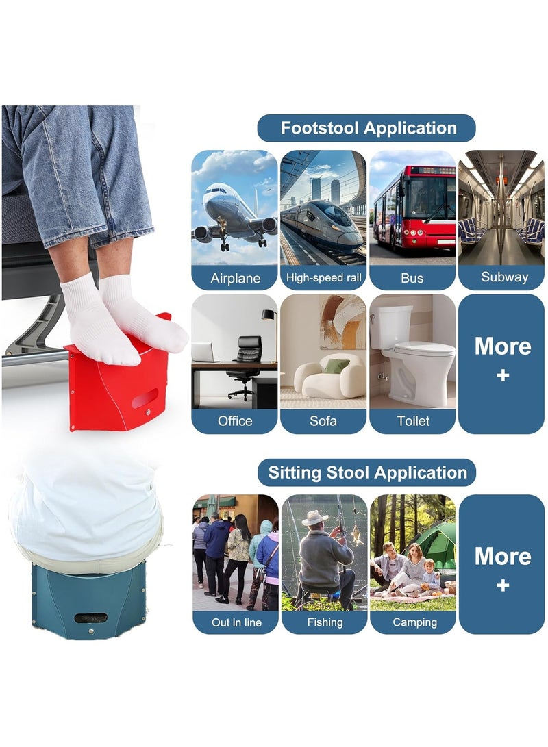 YelaJoy Portable Airplane Foot Rest, 2 Pcs Foldable Foot Rest for Air Travel and Under Desk Foot Rest at Work, Versatile Footrest and Stool for Long Flight, Home and Office - Image 5