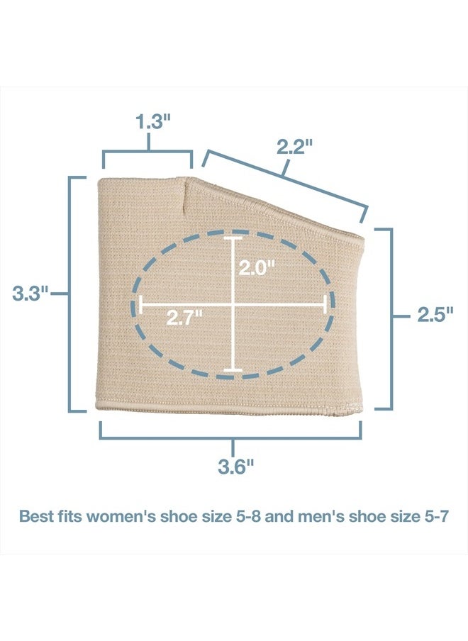 Zentoes - Metatarsal Pads for Men and Women - Ball of Foot Pain Relief Cushions for Sesamoiditis, Metatarsalgia, Morton's Neuroma - 2 Pairs Fabric Sleeves with Gel Inserts (Small, Beige) - Image 1