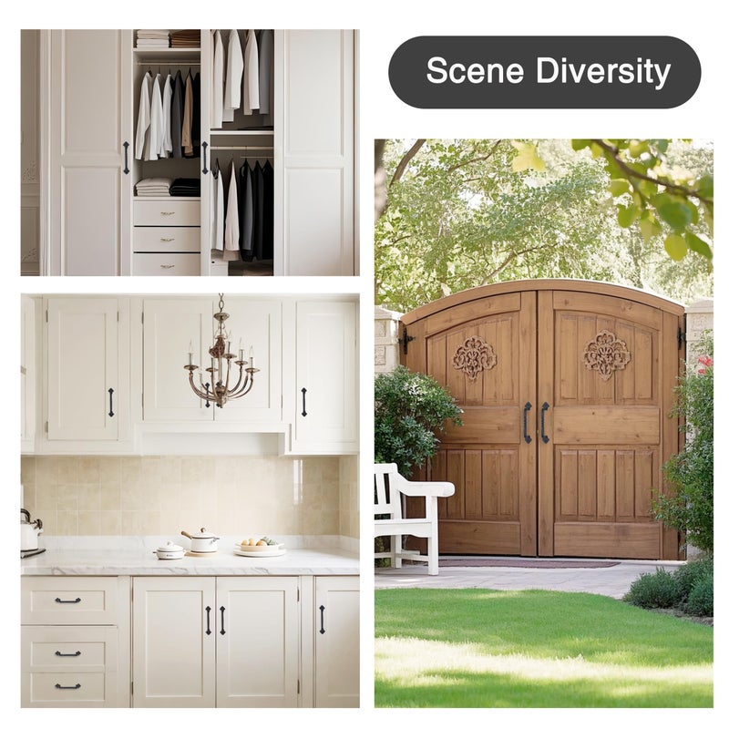 Ovov 2 Pack Barn Door Pull Handle Hardware For Wooden Garden Gate Shed Cabinet Door (6Inch) - Image 5