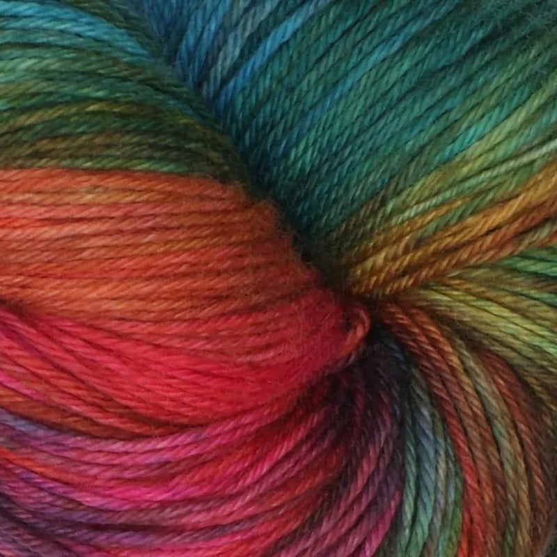 KnitPro Symfonie Fingering Weight Hand Dyed Variegated Yarn Skein | Extra Fine Merino Wool & Polyamide Blend for Knitting & Crocheting, Oeko-TEX Certified 400m, 100g | Terra Dragon Vine - Image 2