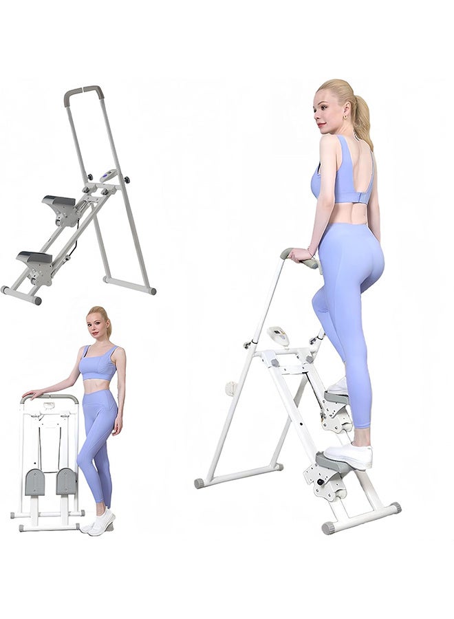 رات سو جهاز تسلق منزلي وستيبر مدمج – آلة تمرين كارديو كاملة للجسم قابلة للطي، مثالية للتدريب الرياضي في المنزل، مع مقابض ودواسات قابلة للتعديل - Image 1