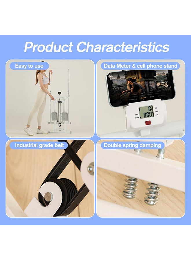 رات سو جهاز تسلق منزلي وستيبر مدمج – آلة تمرين كارديو كاملة للجسم قابلة للطي، مثالية للتدريب الرياضي في المنزل، مع مقابض ودواسات قابلة للتعديل - Image 3