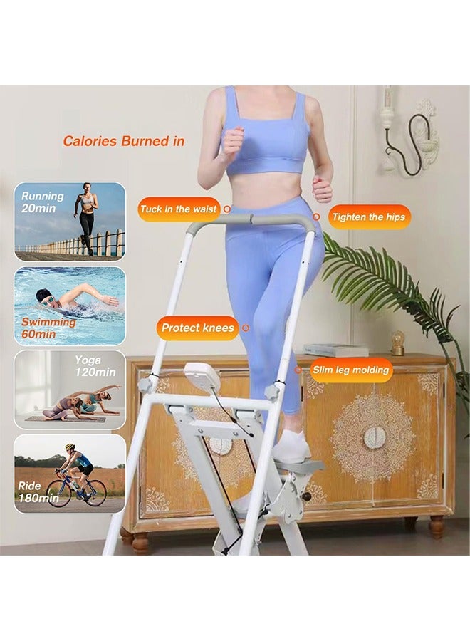 رات سو جهاز تسلق منزلي وستيبر مدمج – آلة تمرين كارديو كاملة للجسم قابلة للطي، مثالية للتدريب الرياضي في المنزل، مع مقابض ودواسات قابلة للتعديل - Image 2