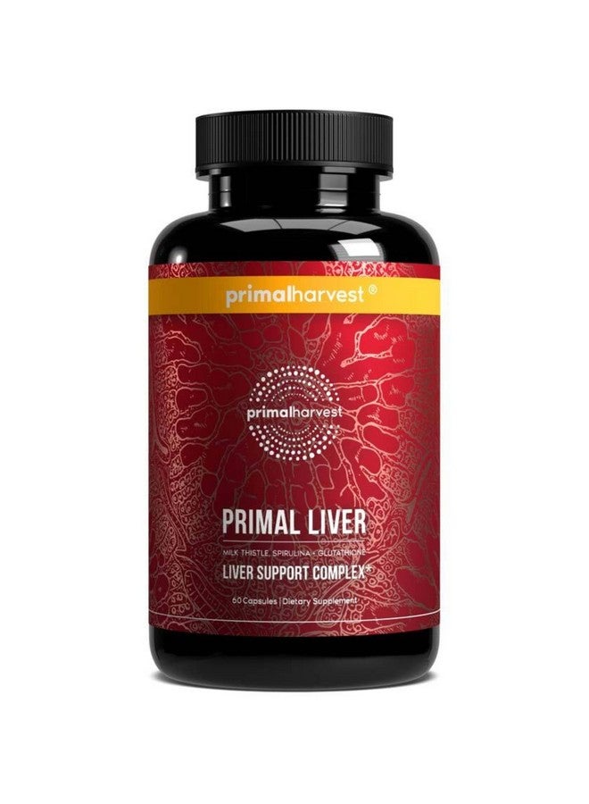 Primal Harvest Primal Liver Liver Supplement with, Alpha-Lipoic Acid, L-Cysteine HCL, L-Glutathione, Milk Thistle, and Spirulina, for Men and Women, 120 Capsules - Image 1