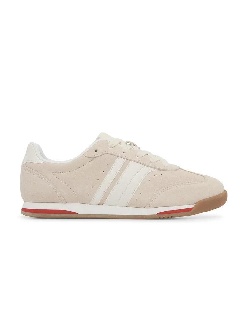 كيدز Keds Women's Revival Suede Lace-Up Sneaker – Retro Arch Support, Two-Tone Casual Shoe Cream