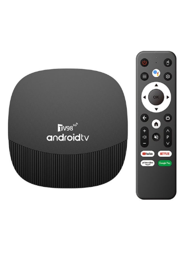 TV98 Android 14.0 Smart TV Box 2G/16G 2.4G 5G Dual WIFI 6 BT5.0 H.265 8K UHD Media Player Set Top Boxes - Image 1