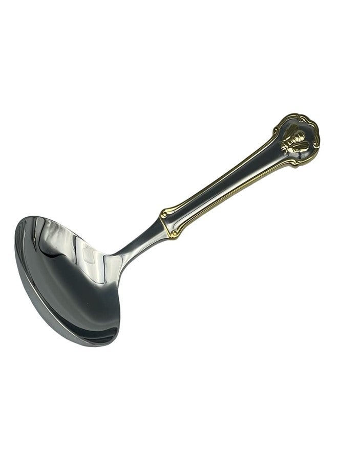 Wallace Napoleon Bee Gold Accent 18/10 Stainless Steel Gravy Ladle - Image 2