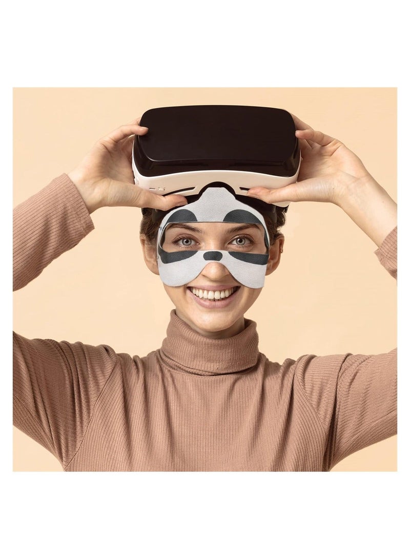 100Pcs Cartoon Disposable VR Eye Mask for Oculus Quest 2 Quest Pro PSVR2, Skin-Friendly, Breathable, Soft, Comfortable, and Hygienic VR Universal Mask (Panda+Black Cat)  - Image 2