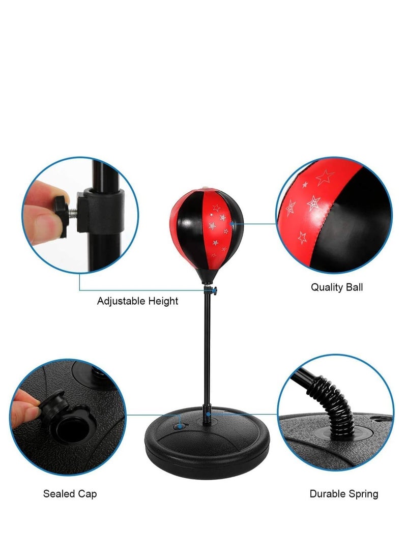 Kids Punching Bag with Stand, 110cm Adjustable Height Training Punching Bag Set, Boxing Toys for Boys and Girls Ages 3-12 - Image 3